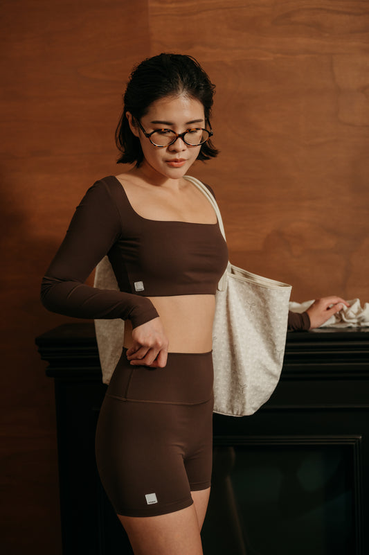 Kozei SoftForm Shorts in Chestnut Brown